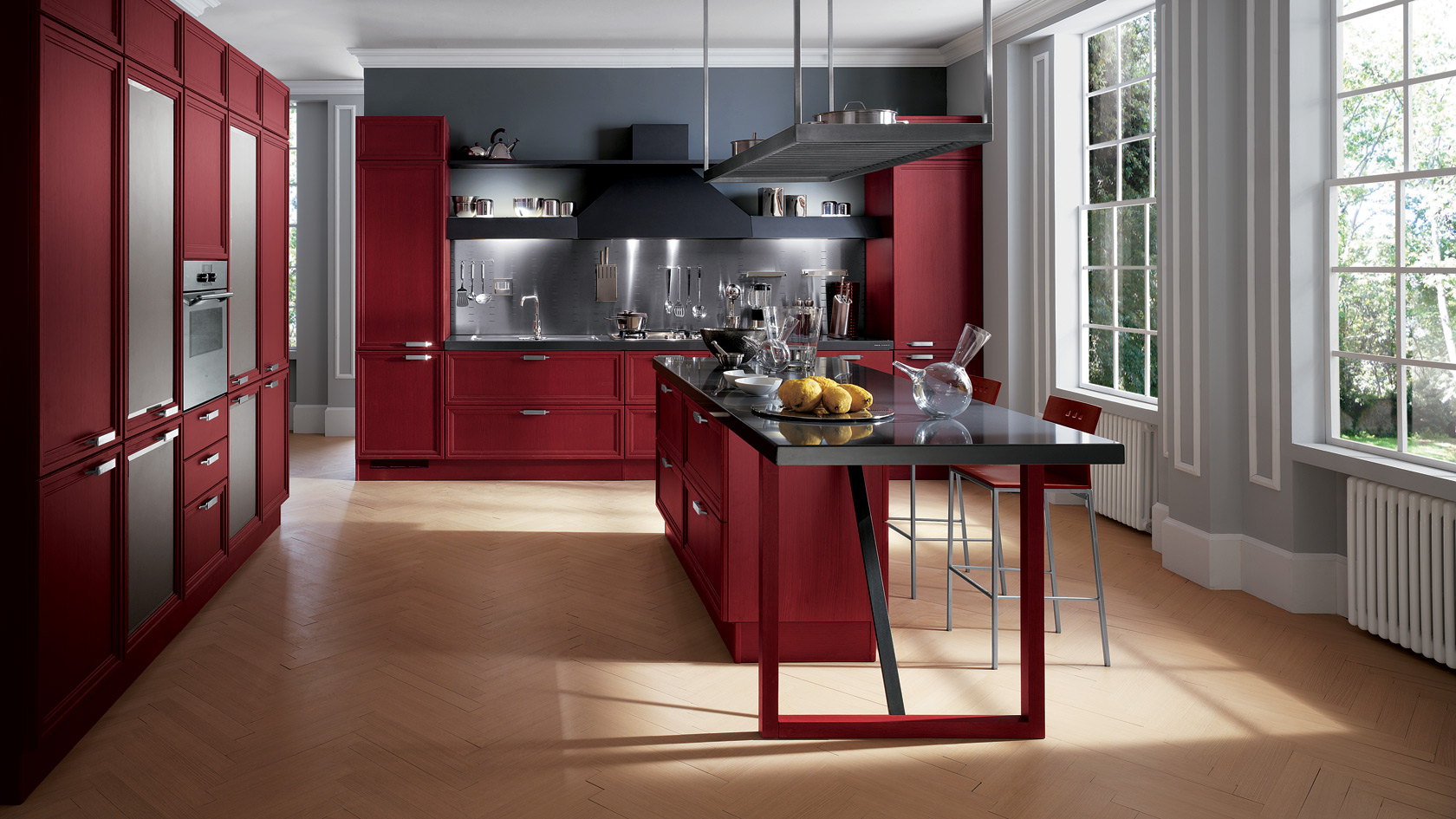 Cocinas rojas