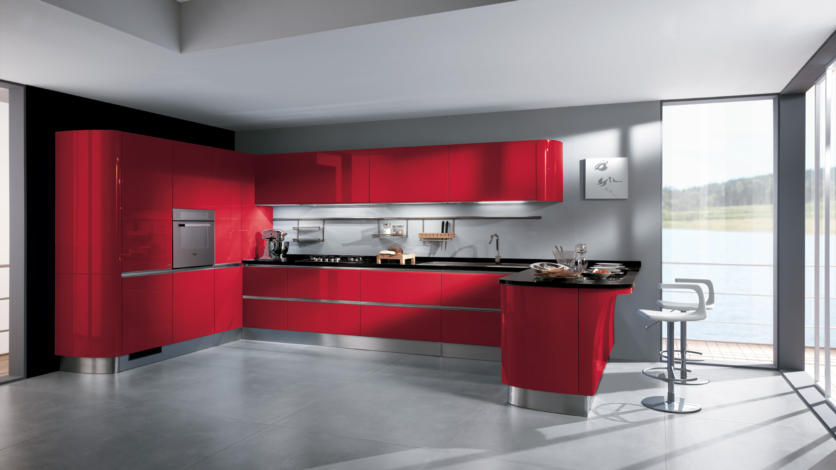 Cocinas rojas