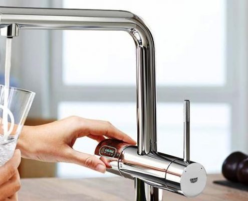 Agua con gas en el grifo con Grohe Blue Professional