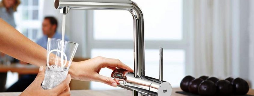 Agua con gas en el grifo con Grohe Blue Professional